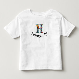 H, named toddler t-shirt