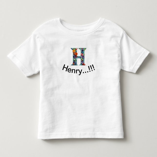 H, named toddler t-shirt (Front)