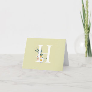 H Personalized Stationery Holiday Card