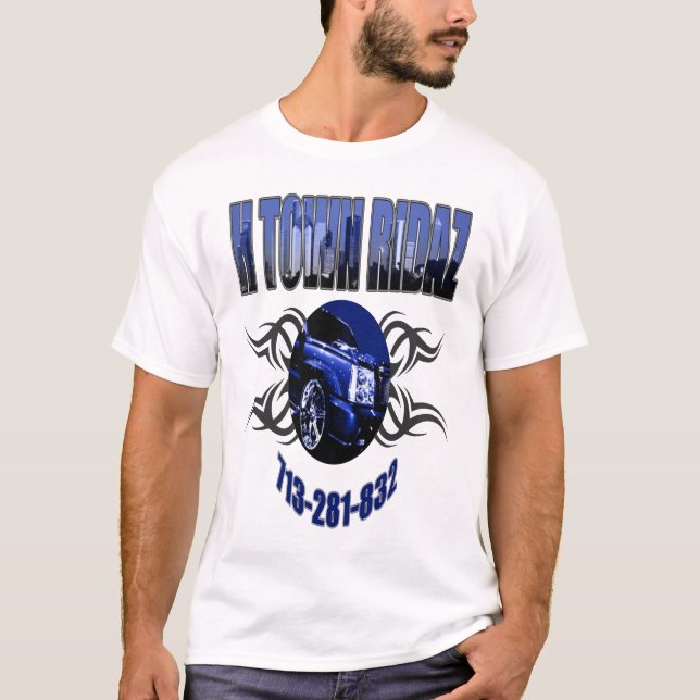 H TOWN RIDAZ CLOTHING - HTR Blue T-Shirt (Front)