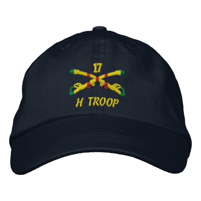 H Troop, 17th Cavalry Embroidered Hat (Front)