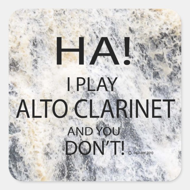 Ha Alto Clarinet Square Sticker (Front)