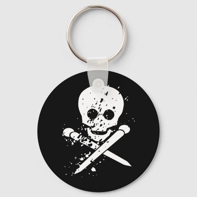 HA Black Skull Keychain (Front)