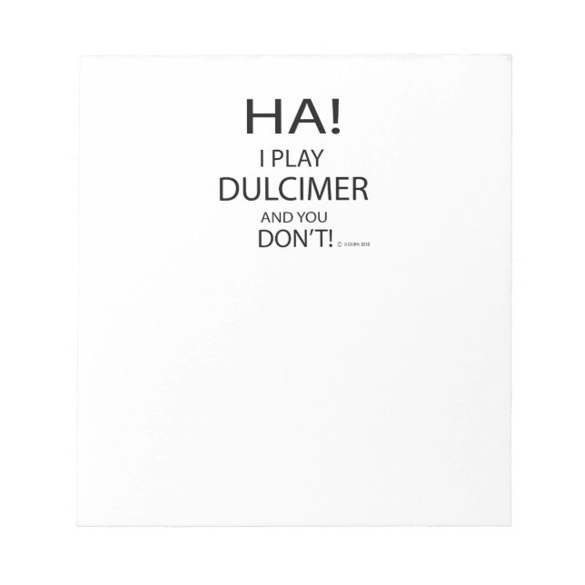 Ha Dulcimer Notepad (Front)