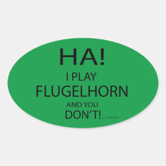 Ha Flugelhorn Oval Sticker