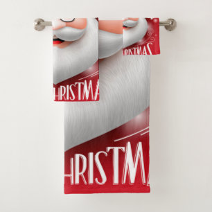 Ha Ha Merry Christmas Bath Towel Set