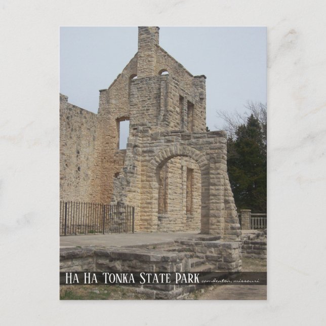 Ha Ha Tonka Castle Ruins Missouri Travel Postcard (Front)