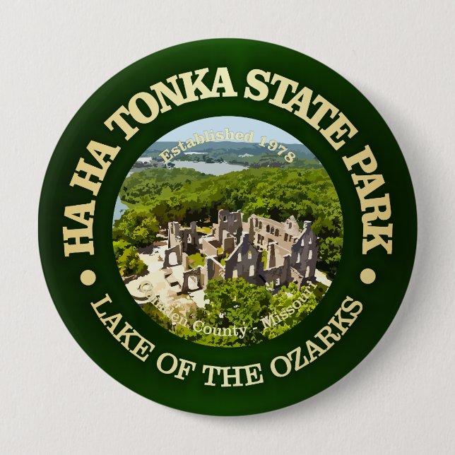 Ha Ha Tonka SP 4 Inch Round Button (Front)