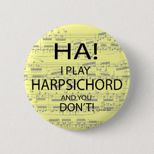 Ha Harpsichord 2 Inch Round Button