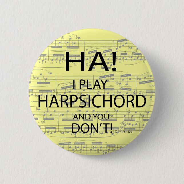 Ha Harpsichord 2 Inch Round Button (Front)