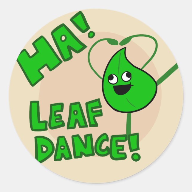 "Ha! Leaf Dance" sticker (Front)