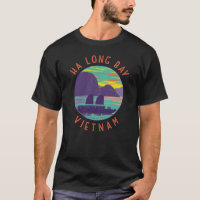 Ha Long Bay Vietnam Junk Boat Travel Art Vintage