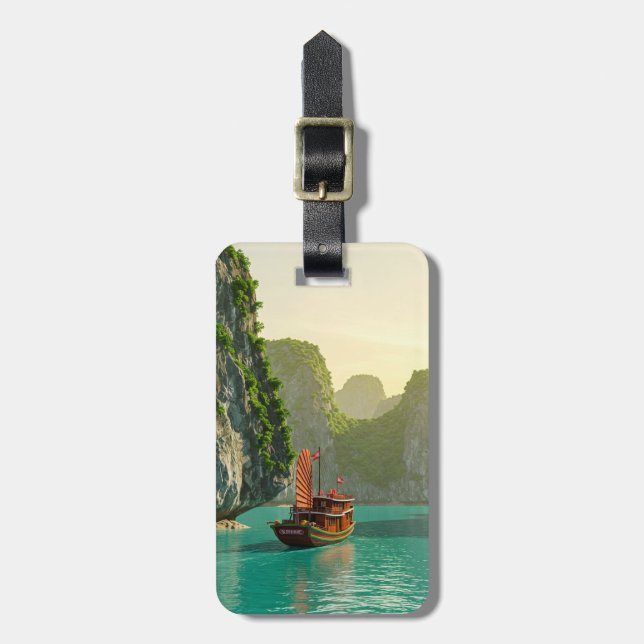 Ha Long Bay Vietnam Travel Luggage Tag (Front Vertical)