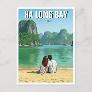 Ha Long Bay Vietnam Travel Postcard