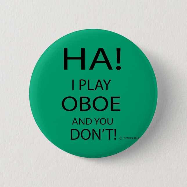 Ha Oboe 2 Inch Round Button (Front)