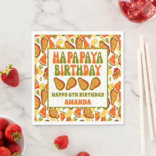 Ha-papaya Birthday Papaya Happy Birthday Napkin