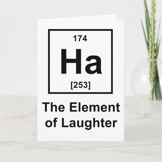 Ha, The Element of Laughter Card (Front)