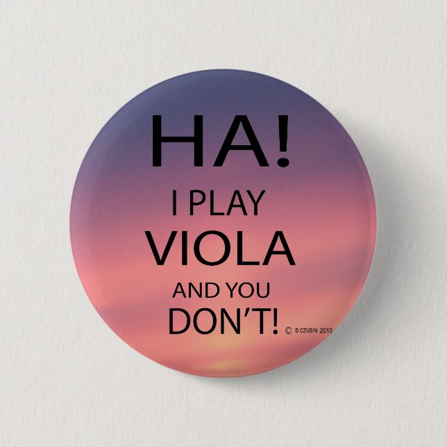 Ha Viola 2 Inch Round Button (Front)