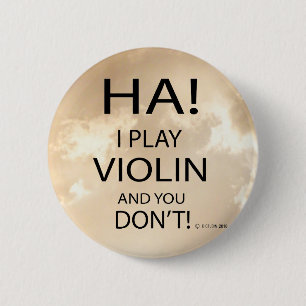 Ha Violin 2 Inch Round Button