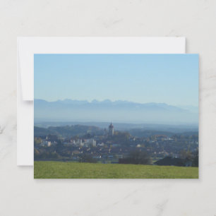 HAAG IN OBERBAYERN VON BERG MIT ALPEN POSTCARD