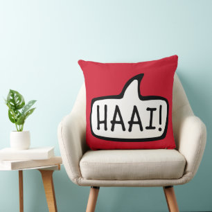 HAAI! Hi, Hello, Informal Greeting in Afrikaans Throw Pillow