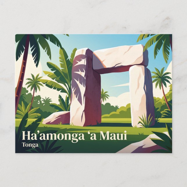 Ha'amonga 'a Maui Tonga Postcard (Front)