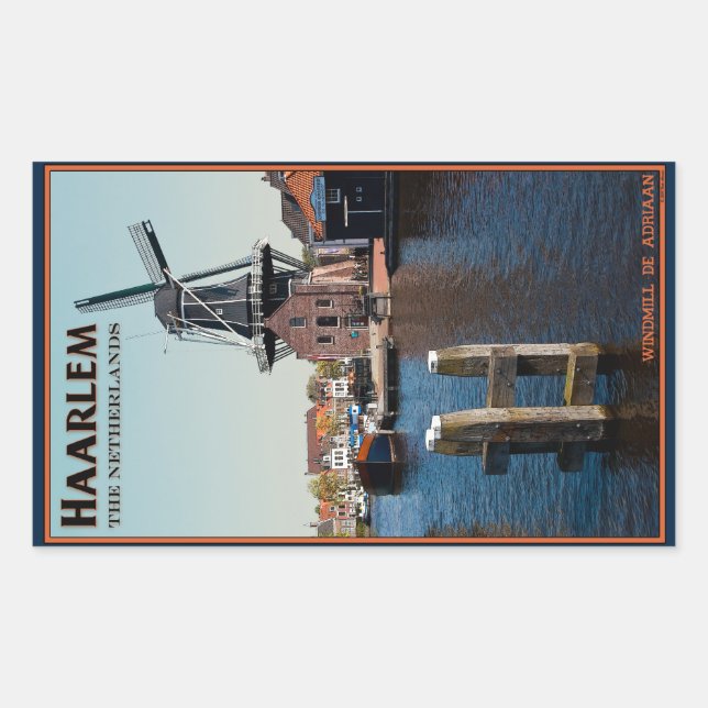 Haarlem - Adriaan Windmill Sticker (Front)