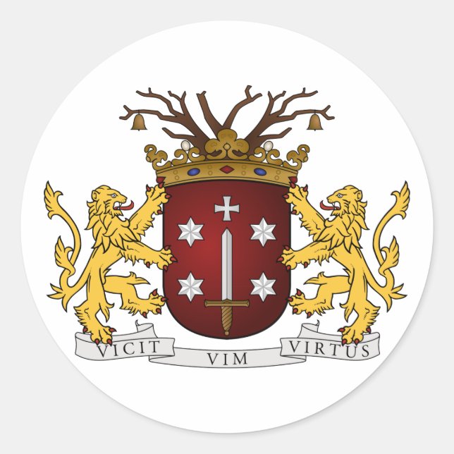 Haarlem wapen, Netherlands Classic Round Sticker (Front)