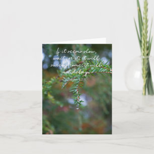 Habakkuk 2:3 Raindrop Get Well Card