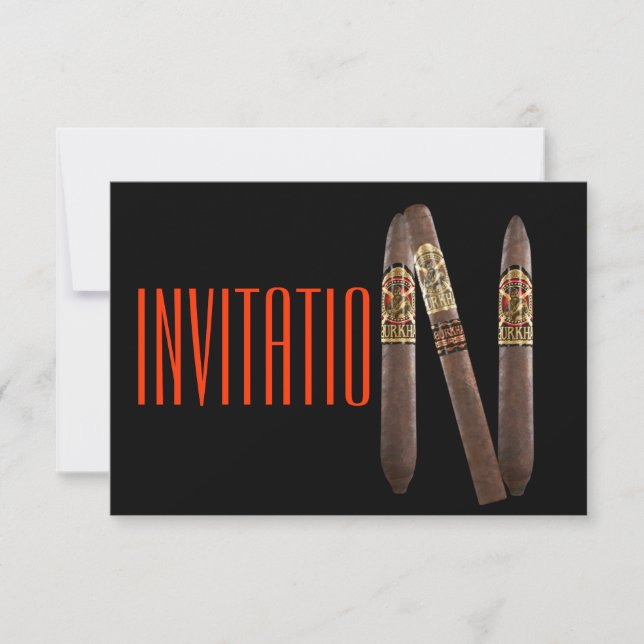 Habana Cigars Luxury Chic Invitation (Front)