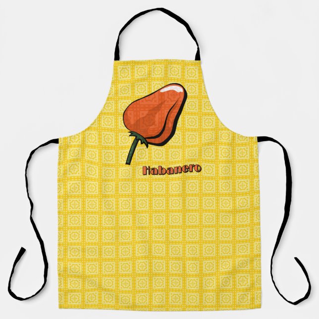 Habanero Chili Pepper All-Over Print Apron (Front)