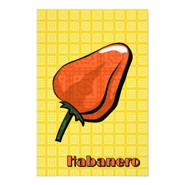 Habanero Chili Pepper Art Print (Front)