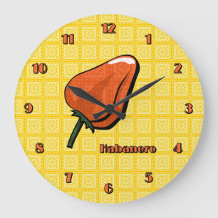 Habanero Chili Pepper Clock