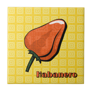 Habanero Chili Pepper Tile
