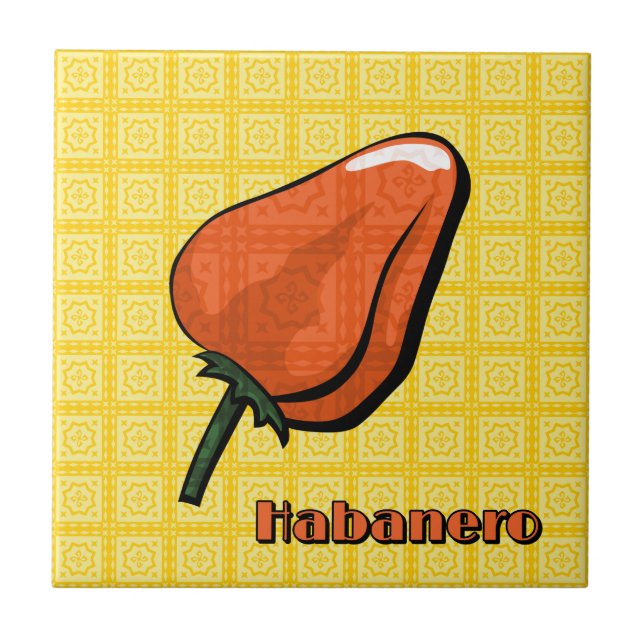 Habanero Chili Pepper Tile (Front)