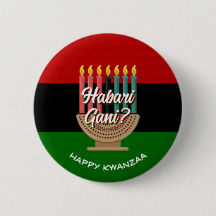 HABARI GANI Kwanzaa 2 Inch Round Button