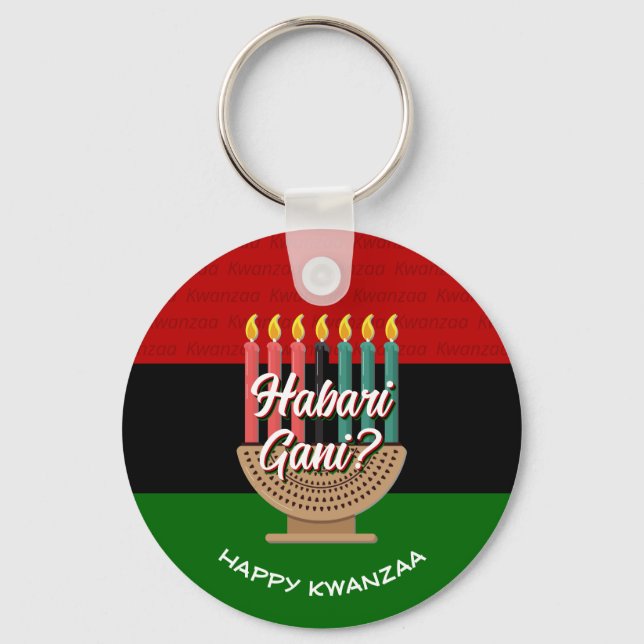 HABARI GANI Kwanzaa Keychain (Front)