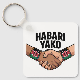 Habari Yako Kenyan Greeting Keychain
