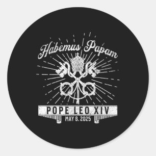 Habemus Papam Catholic Church New Pope Leo Xiv Classic Round Sticker