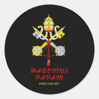 Habemus Papam Catholic Pope Leo Xiv Christian Da P Classic Round Sticker