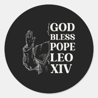 Habemus Papam New Pope 2025 God Bless Pope Leo Xiv Classic Round Sticker