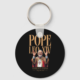 Habemus Papam New Pope Leo Xiv 14 Keychain