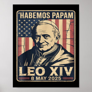Habemus Papam Pope Leo Robert Prevost Pope.  Poster