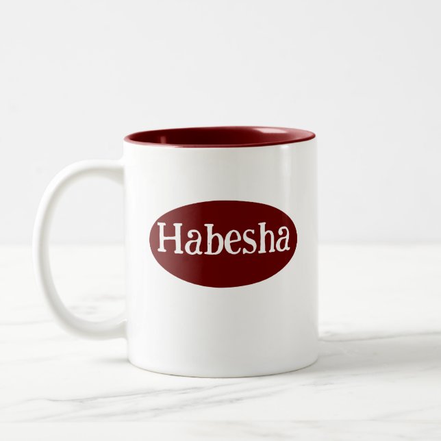 Habesha Ethiopia and Eritrea Design Mug ሐበሻ ዲዛይን (Left)