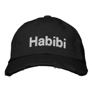 "Habibi" حبيبي one word minimalism Embroidered Hat