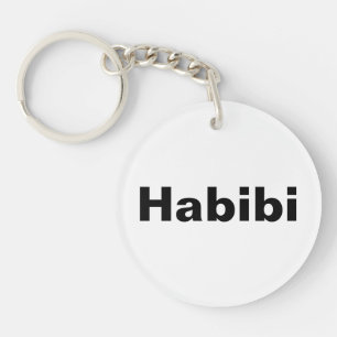 "Habibi" حبيبي one word minimalism Keychain