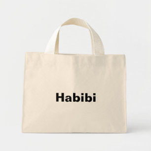 "Habibi" حبيبي one word minimalism Mini Tote Bag