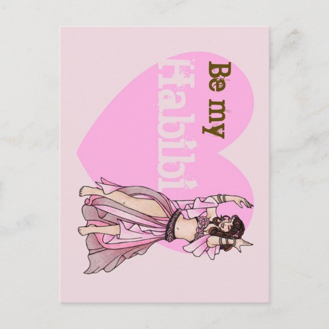 Habibi belly dancer postcard (Front)