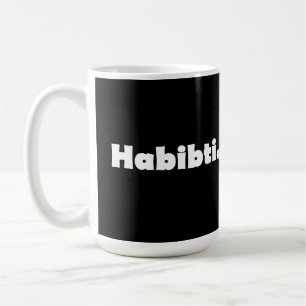 Habibti text design  coffee mug