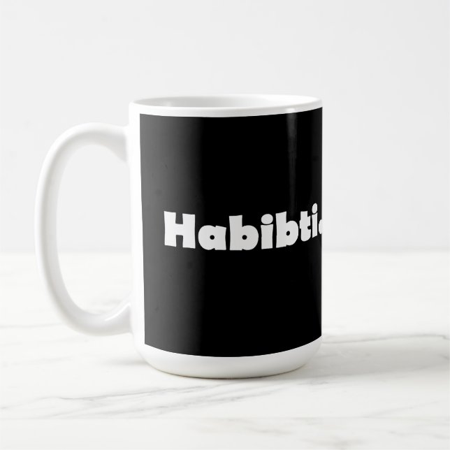 Habibti text design  coffee mug (Left)